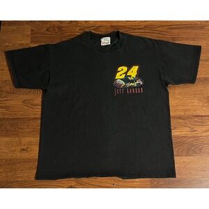 Vintage Jeff Gordon NASCAR T Shirt XL Black Competitors View 24 Dupont Racing